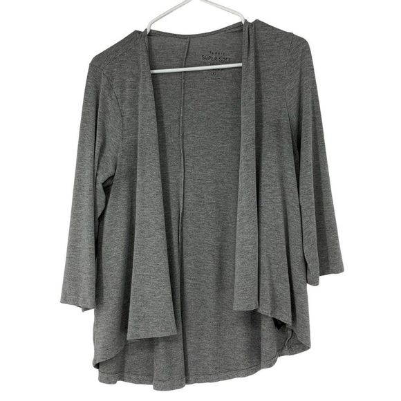 Womens Torrid Cardigan Open Front Gray Club Size 00 XS Swing 3267 - Picture 7 of 7
